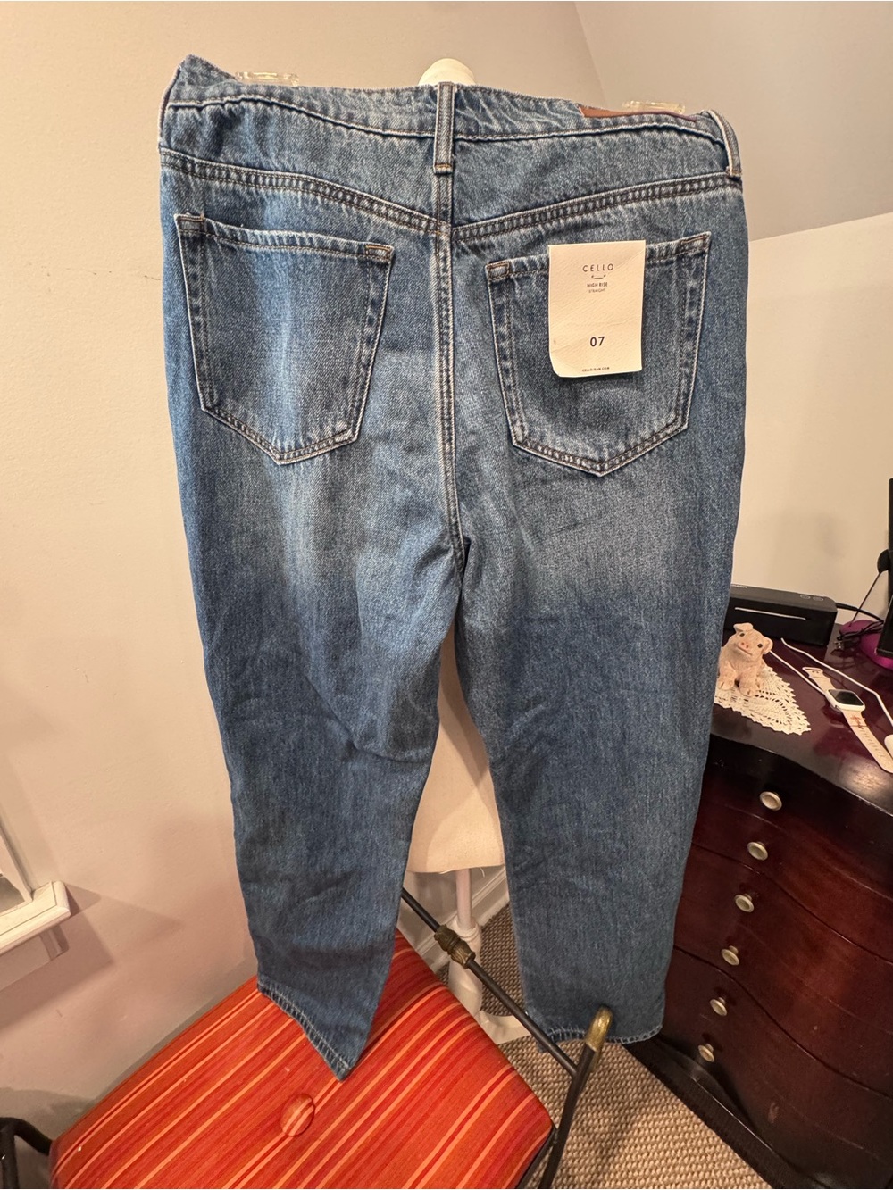 Cello Blue Ripped Straight-Leg Jeans - Picture 2 of 9